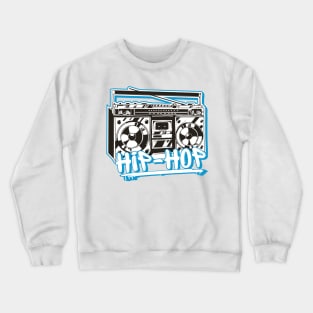 Hip Hop Rap Retro Music 80s and 90s Ghettoblaster Gift Crewneck Sweatshirt